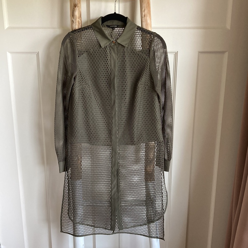 River Island Mesh Longsleeve Shirt: Size 6